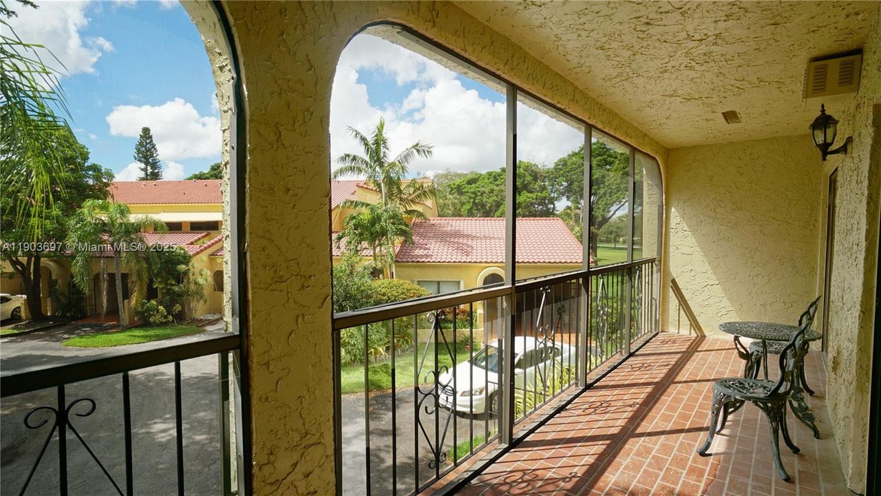 Screened balcony for 2nd and 3rd bedrooms.