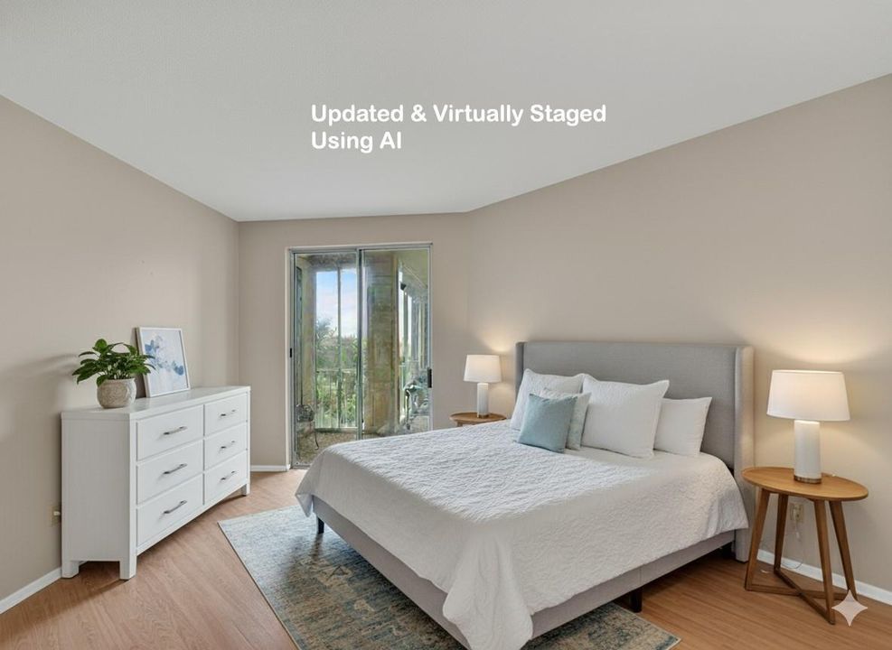 Virtually Staged Guest Bedroom using AI