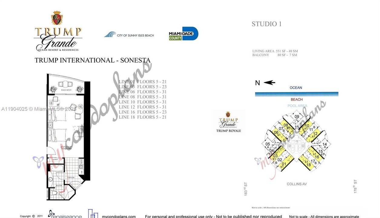 For Sale: $350,000 (0 beds, 1 baths, 551 Square Feet)