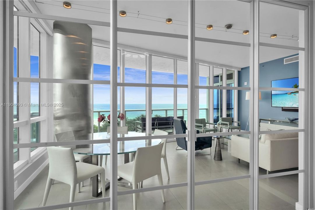 Elegant dining where city meets sea.