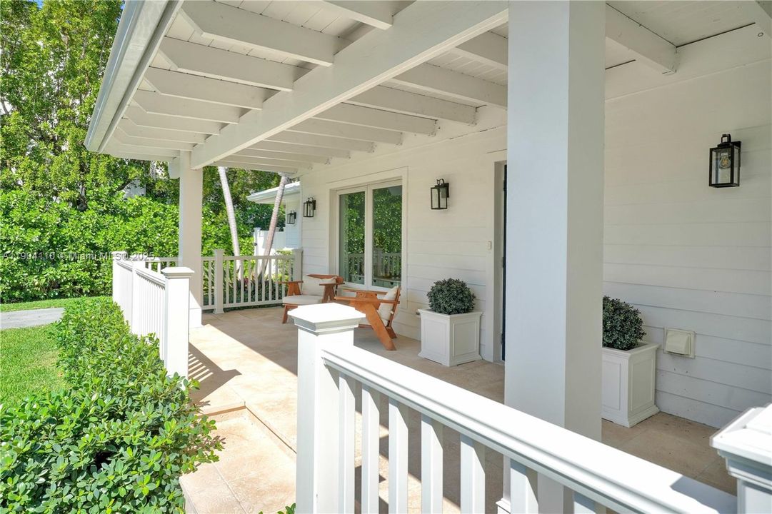 Covered Front Porch Entrance to the Residence