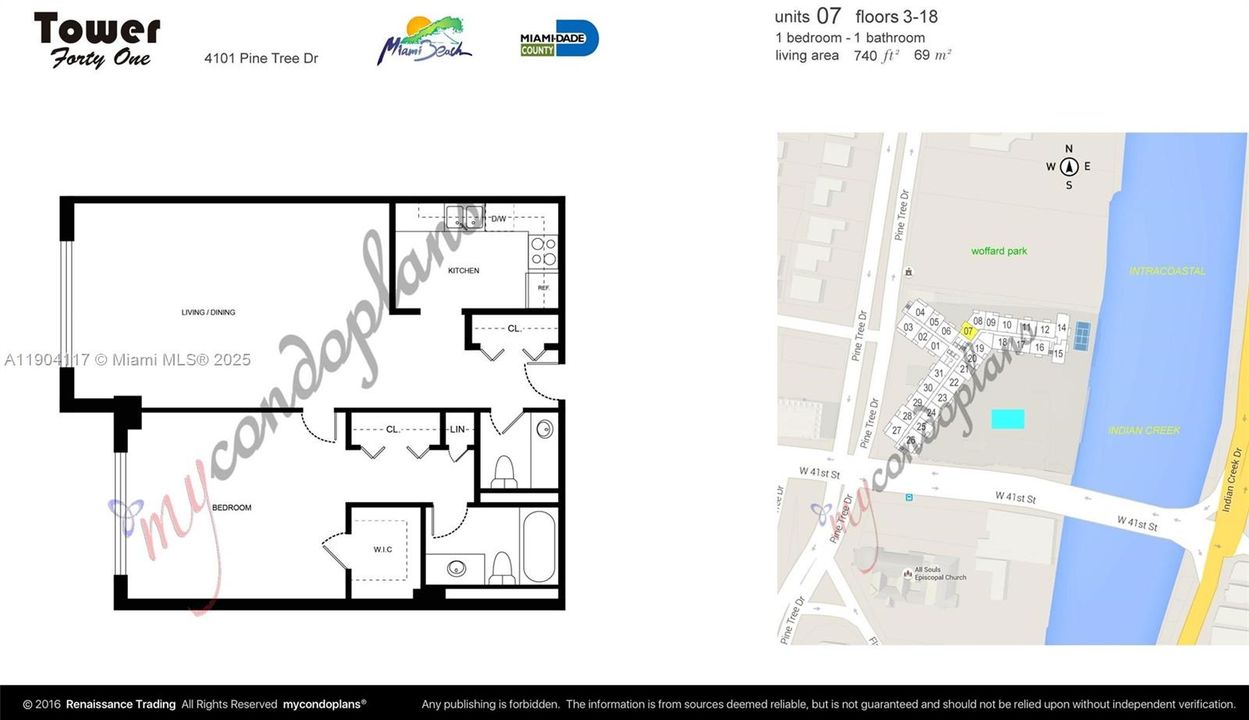 Active With Contract: $485,000 (1 beds, 1 baths, 740 Square Feet)