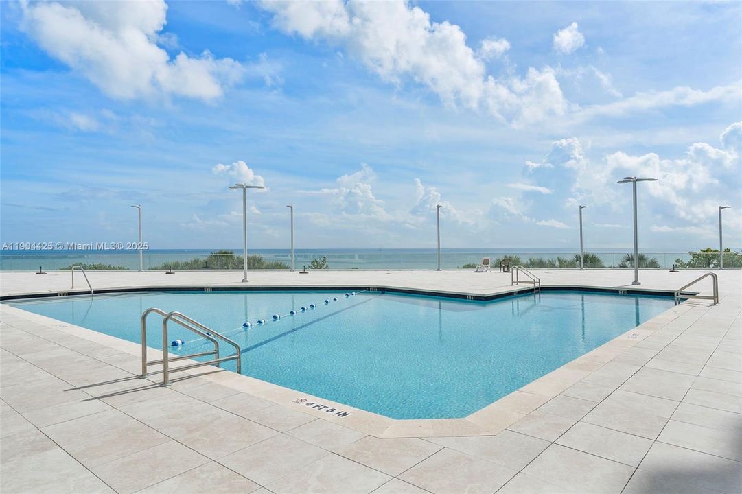 Recently remodeled pool and pool deck