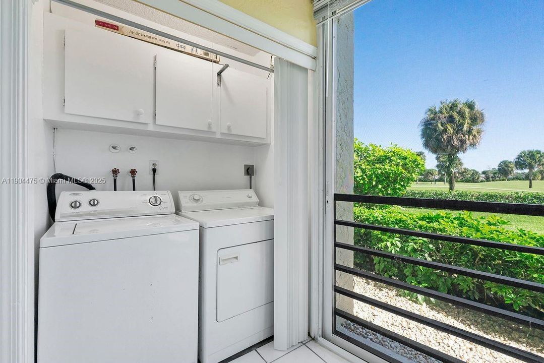 Your private laundry on the enclosed sun room