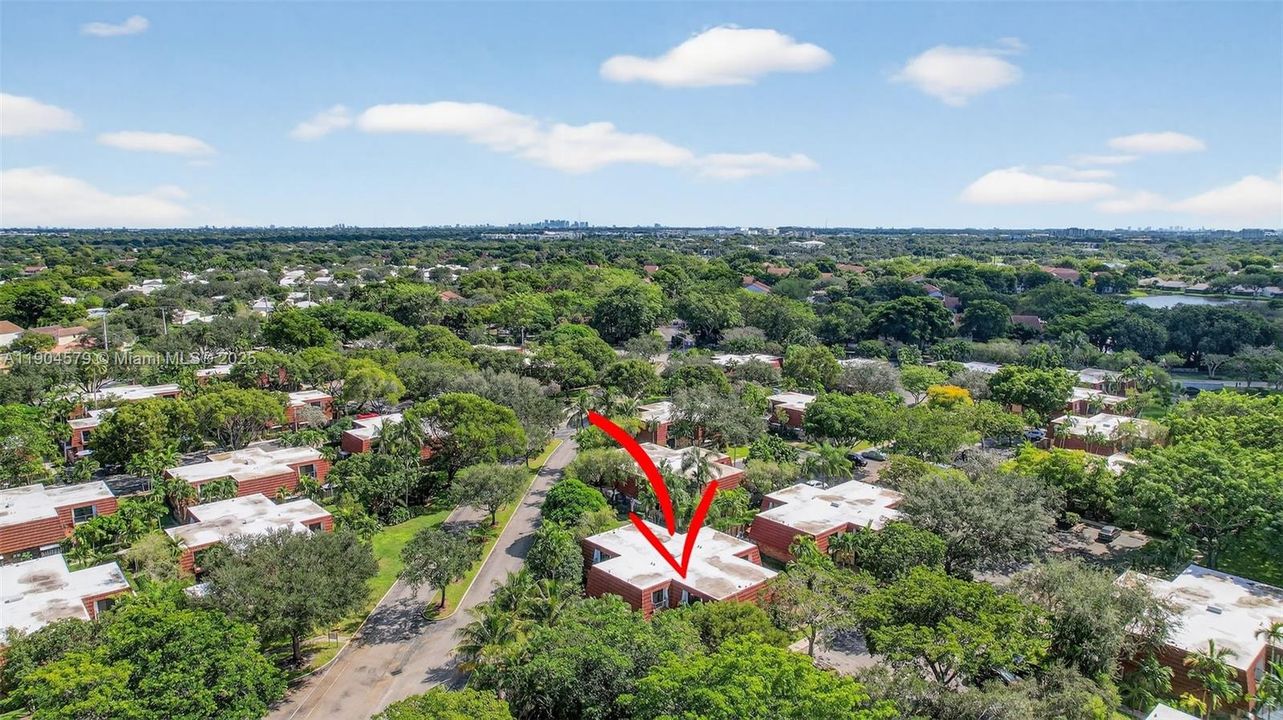 Located in the center of the neighborhood, in a quiet section, not off a major road - in a garden setting. View Downtown Fort Lauderdale in the distance