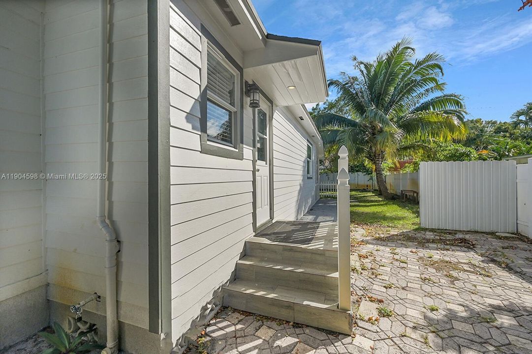 Concrete Foundation, Fence, Horizontal Siding, Patio