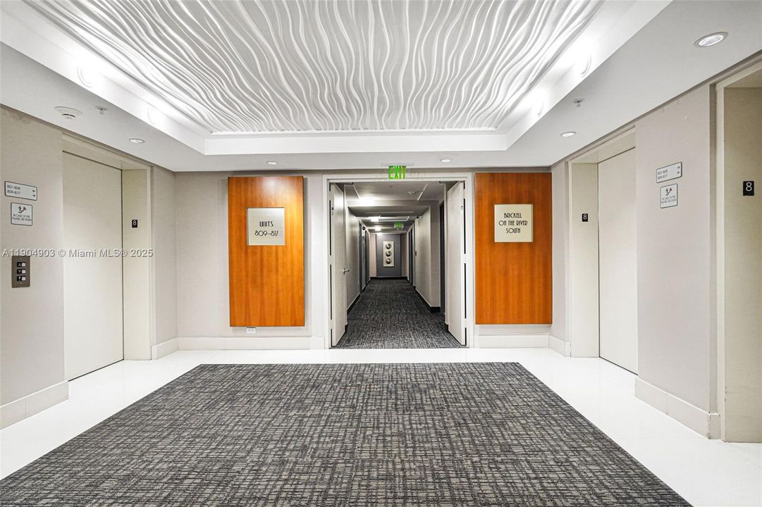 Elevator Landing - 8th Floor & Hallway