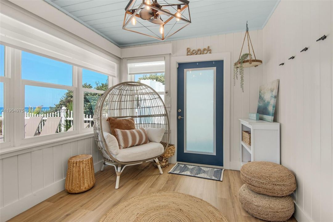 A peaceful retreat — curl up with a book and ocean breeze in your private beachfront nook.