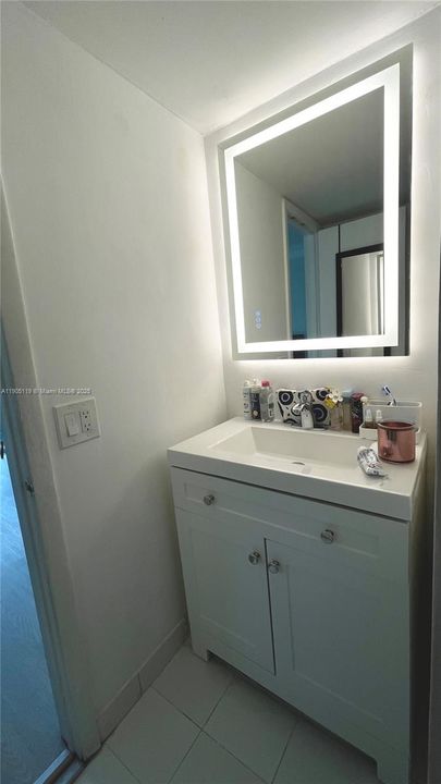 Vanity and mirror have been updated