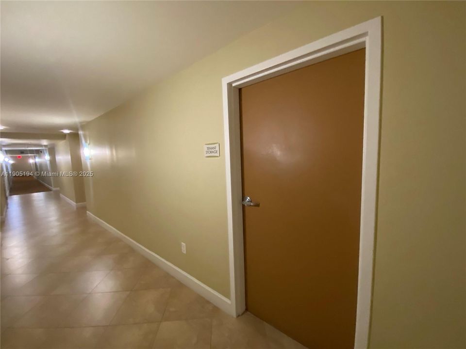 Storage door next to unit