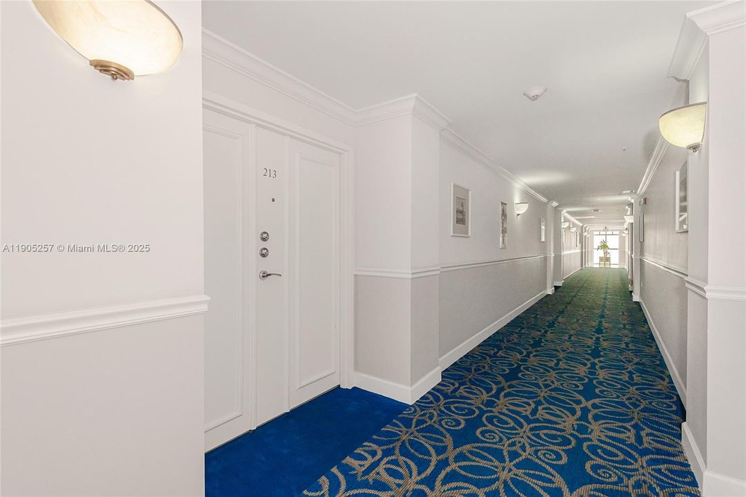 Remodeled, modern hallways