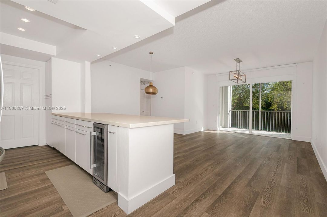 Open layout and hi ceilings