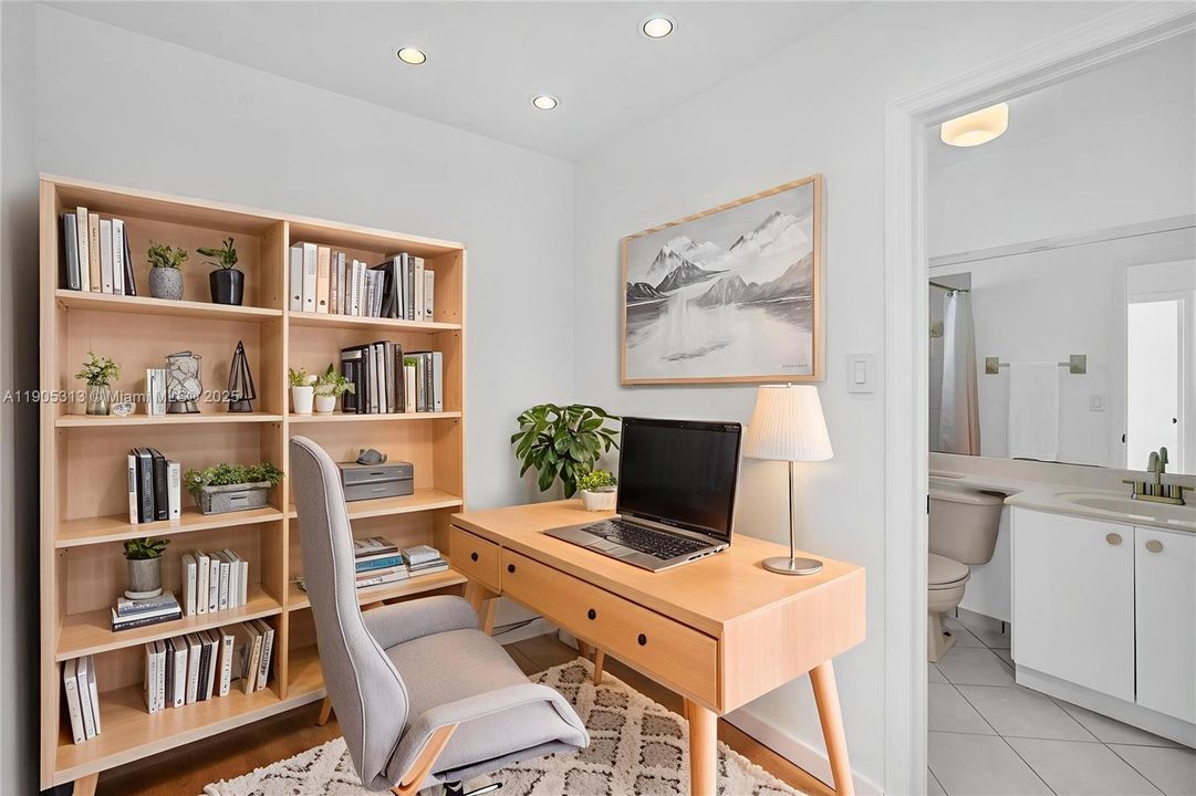 Virtually staged small loft.