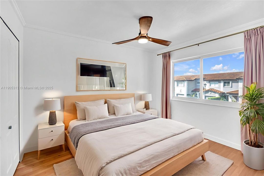 Virtually staged second bedroom.