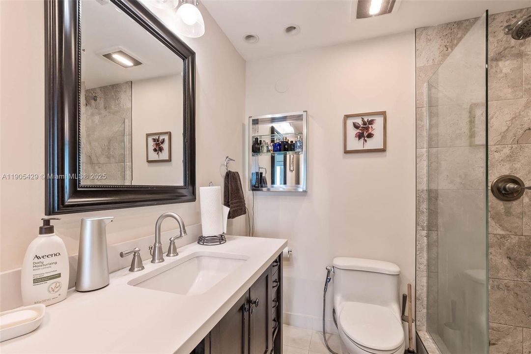 Three full bathrooms.