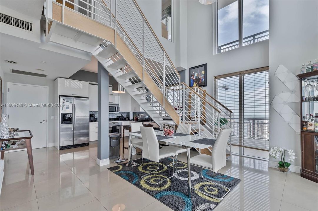 Two story loft unit. The desirable "01" line of the Infinity building.