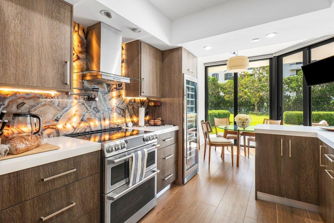 Kitchen with Back Lit Onyx