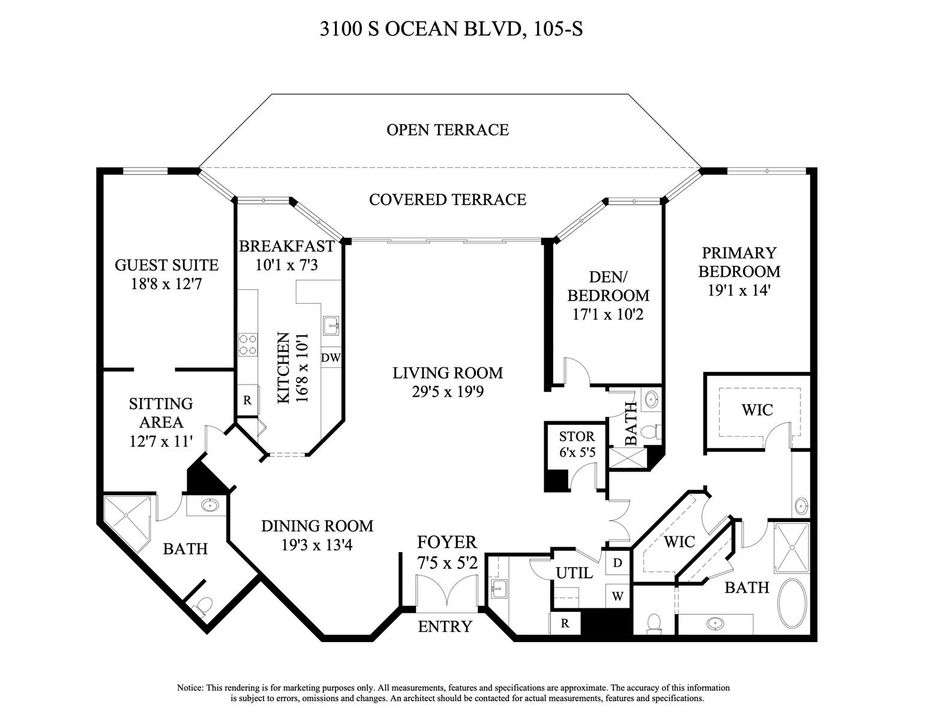 3100 S OCEAN BLVD, 105-S