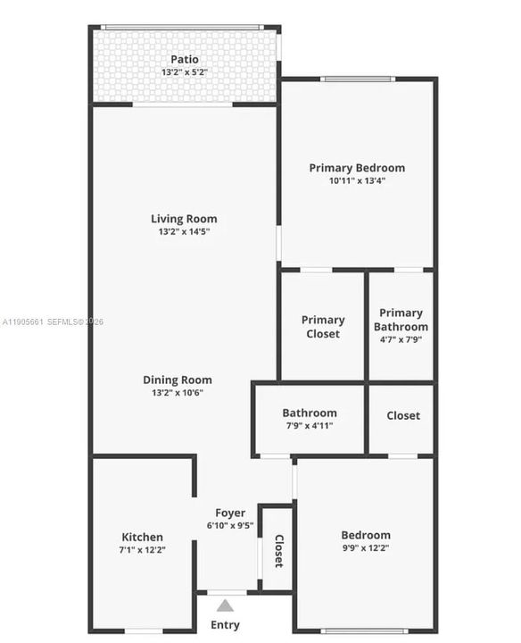 Apartment floor plan – unit layout