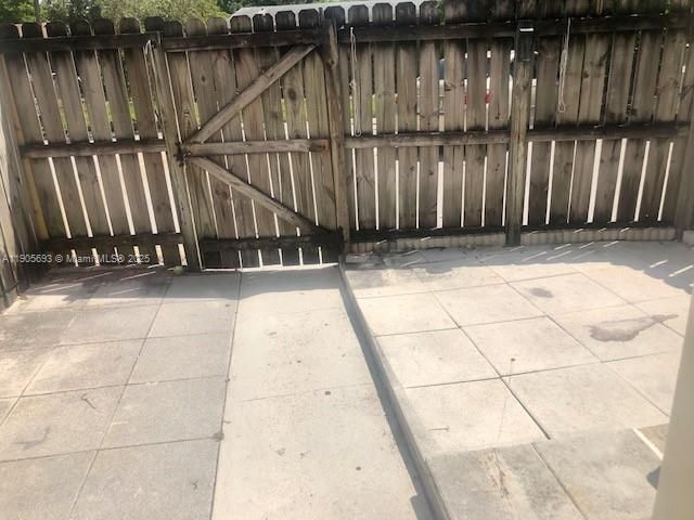 Fenced in private patio