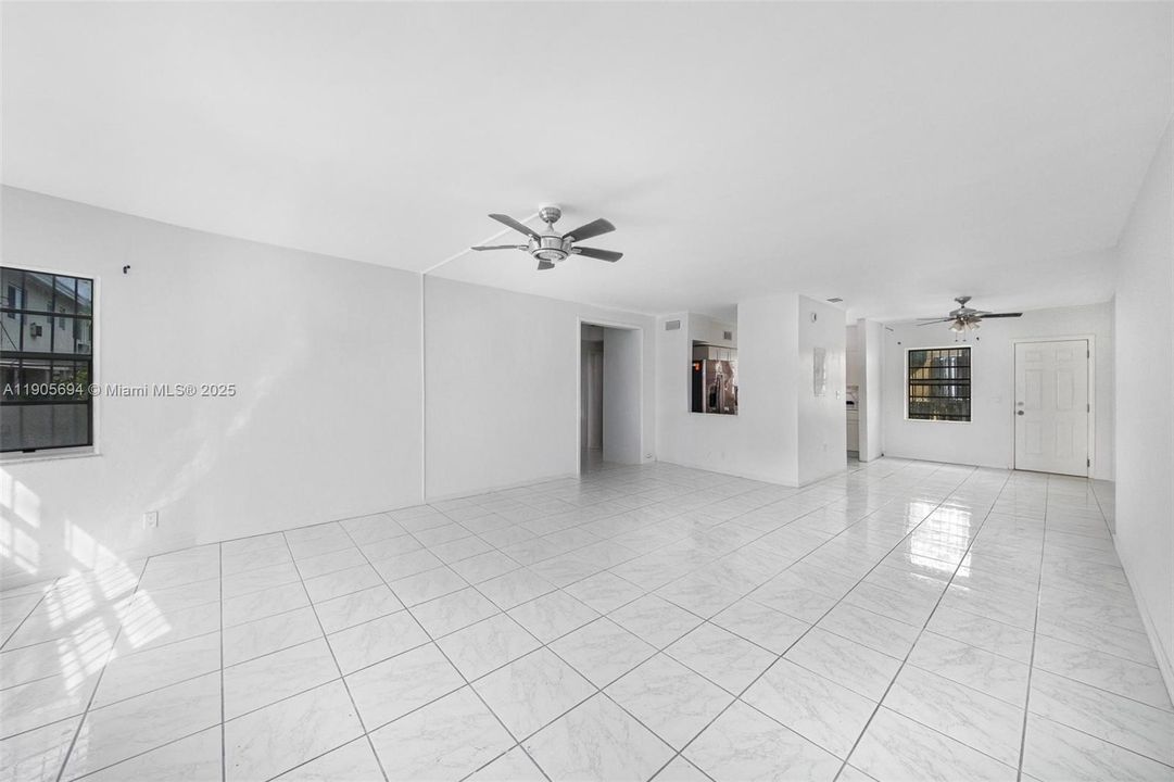 Living room & dining room