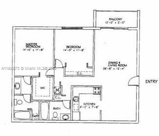 最近租的: $2,000 (2 贝兹, 2 浴室, 1061 平方英尺)
