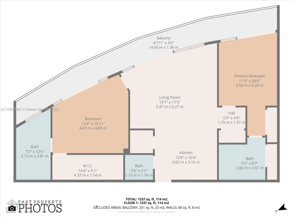 最近租的: $6,000 (2 贝兹, 2 浴室, 1237 平方英尺)