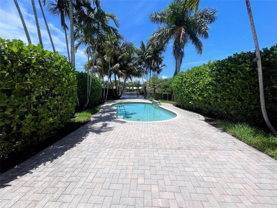 pool with pavers pool deck