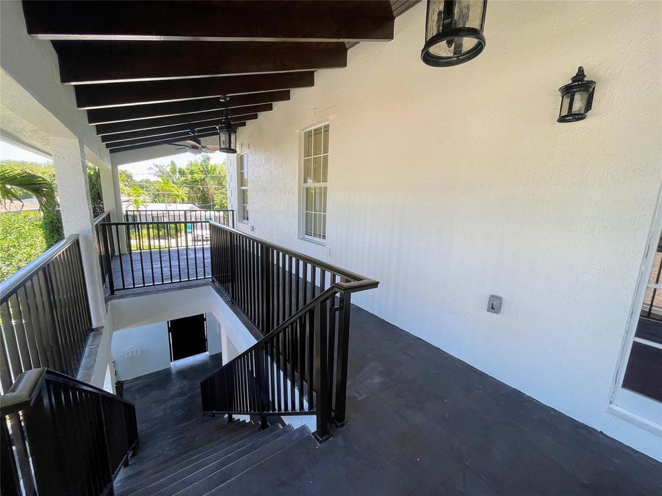 second floor balcony