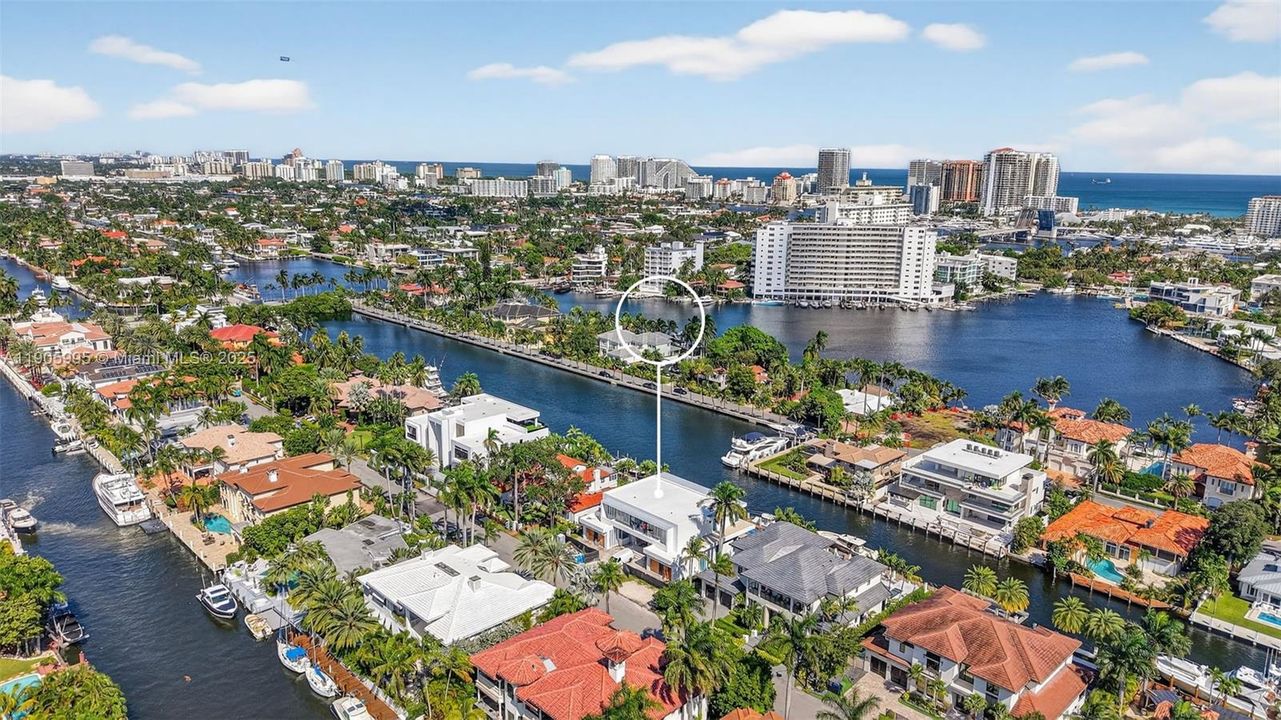 Actual photo as of Oct 31, 2025. View of the rare turning basin in the canal.