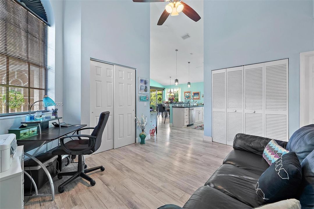 Den/Office area with closet can close off/convert to a 3rd Bedroom.