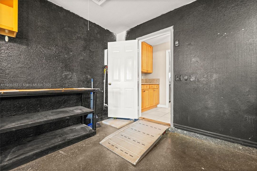 Wheelchair ramp from the garage