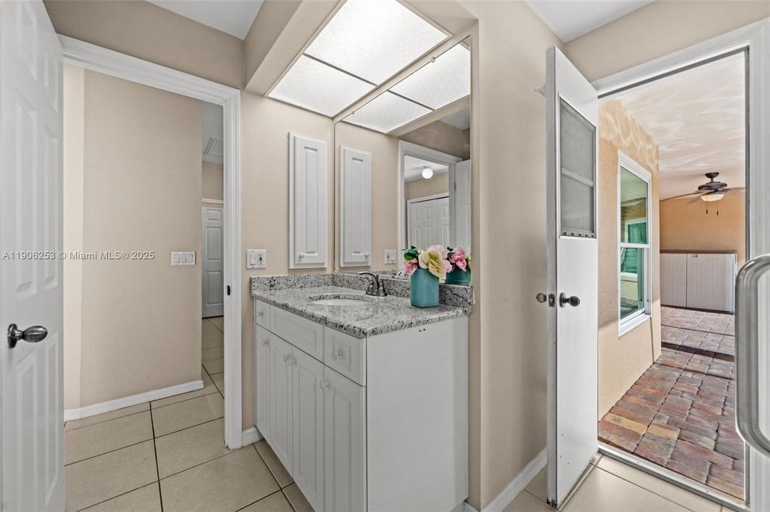 Guest bath is also a pool bath