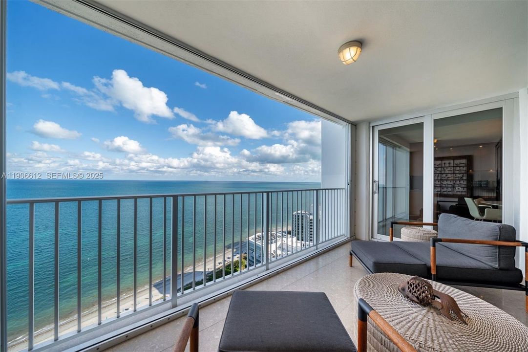 Wide unobstructed ocean and beach views.