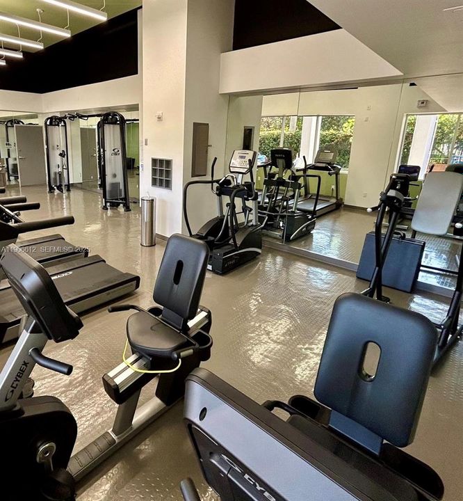 Fully equipped fitness center.