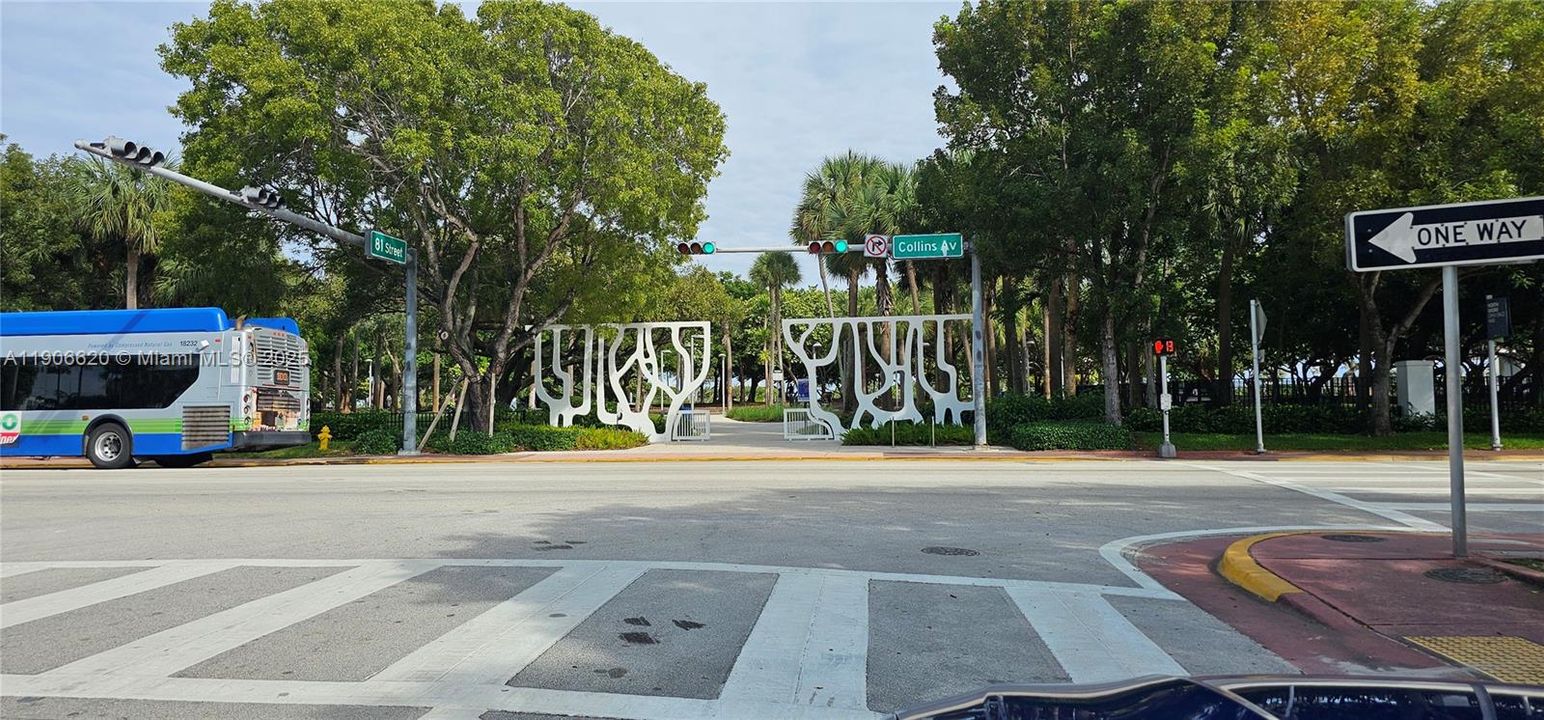 Collins ave 2 blocks away