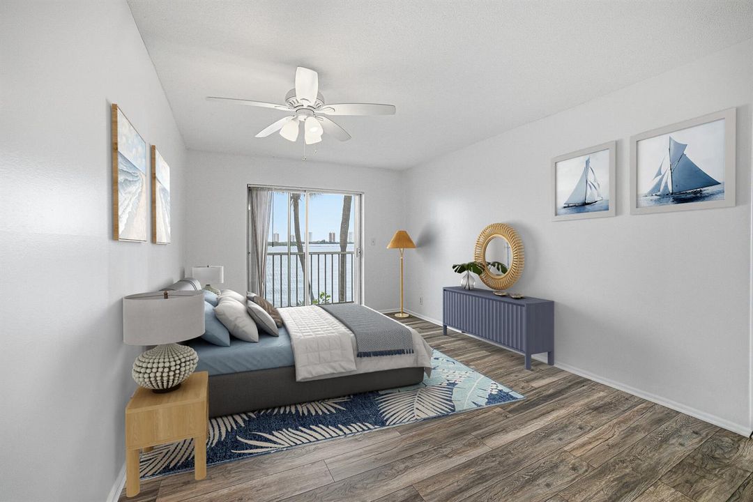 Virtually Staged Master Bedroom