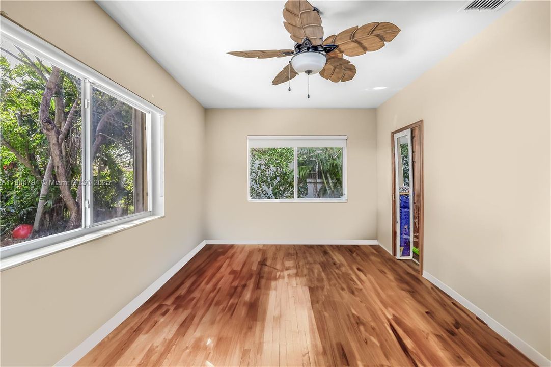 3rd bedroom-faces the rear yard