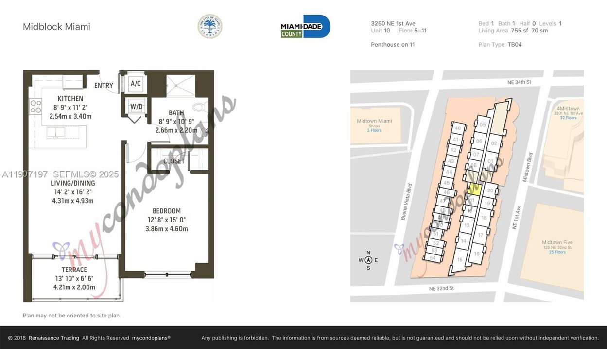 For Sale: $499,000 (1 beds, 1 baths, 755 Square Feet)