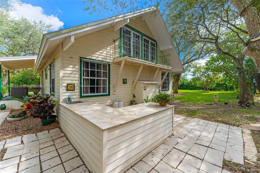 VIEW FROM 3RD BEDROOM BALCONY OF THE SUMMER KITCHEN