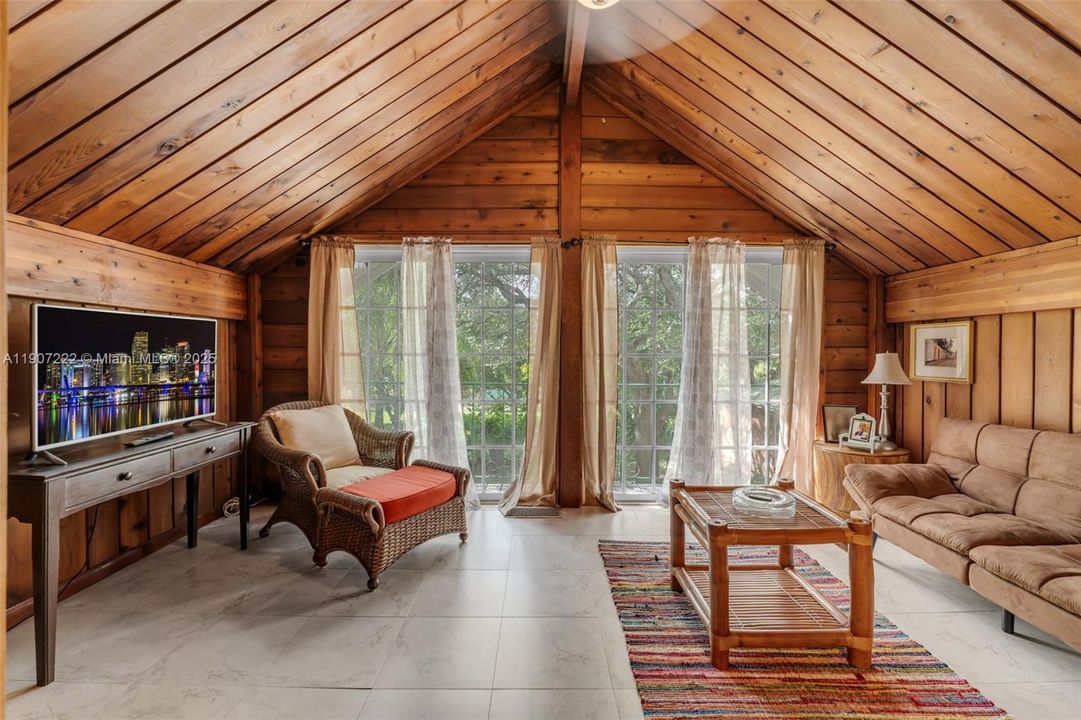 THE 3RD BEDROOM IS BEING USED AS SEEN THE BALCONY  IS OVERLOOKING GROUNDS. A FULL BATH UPSTAIRS