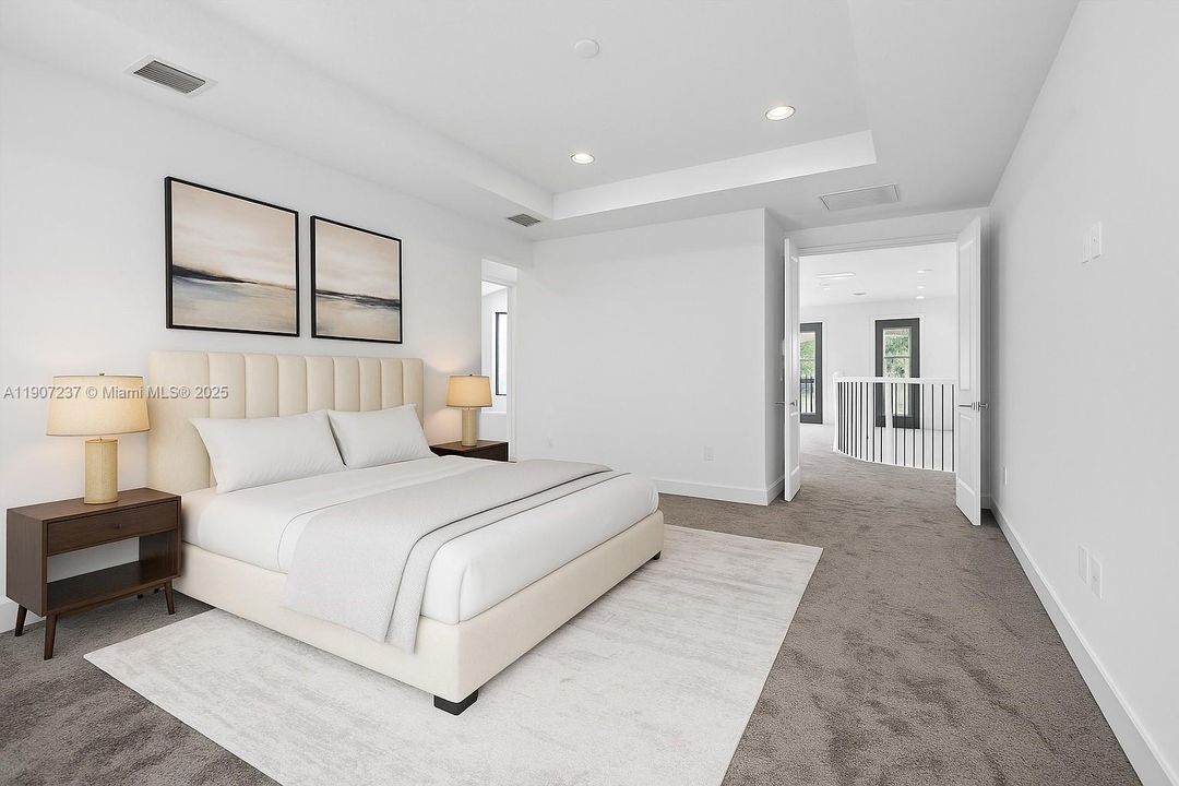 Virtual staging master bedroom