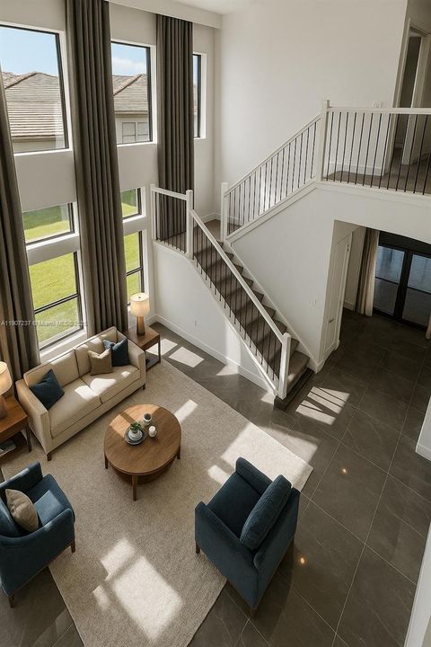 virtual staging living room entrance