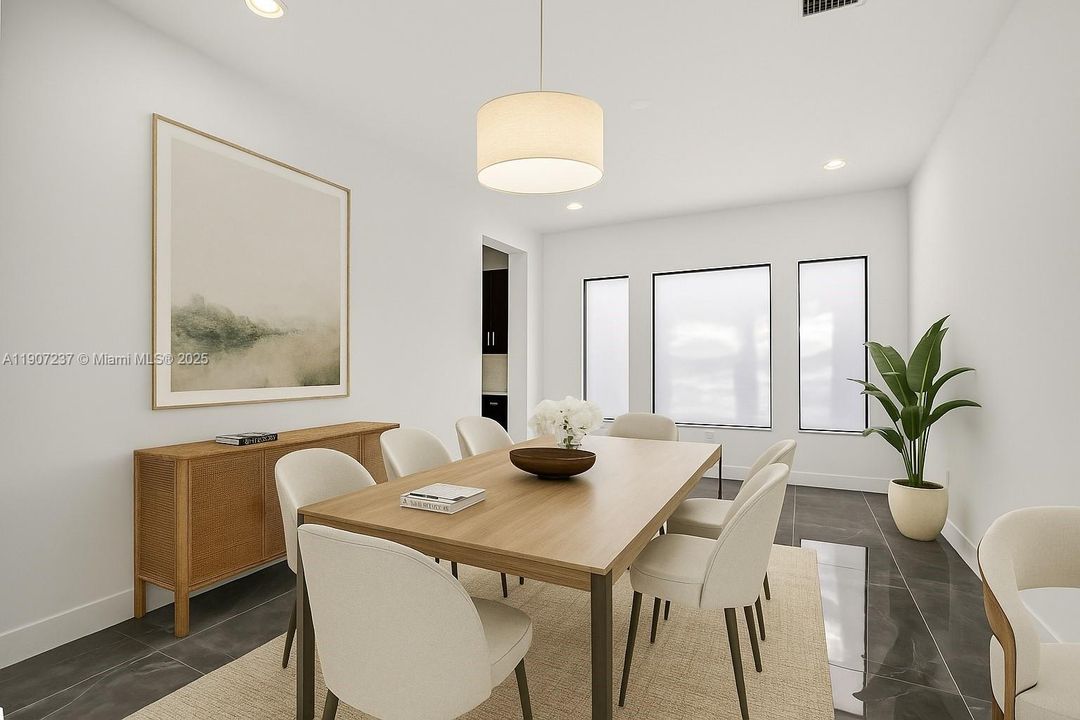virtual staging dining area