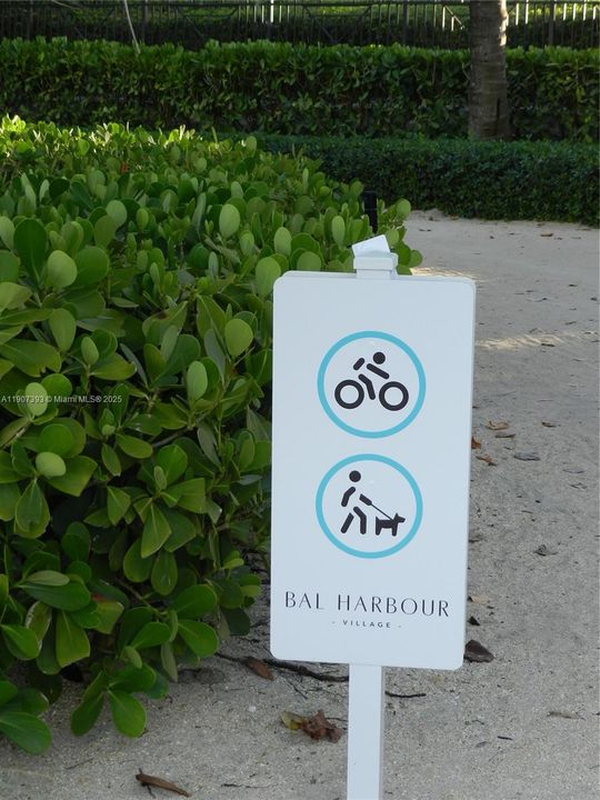 Bikes and pets are welcome at the walkpath next to beach