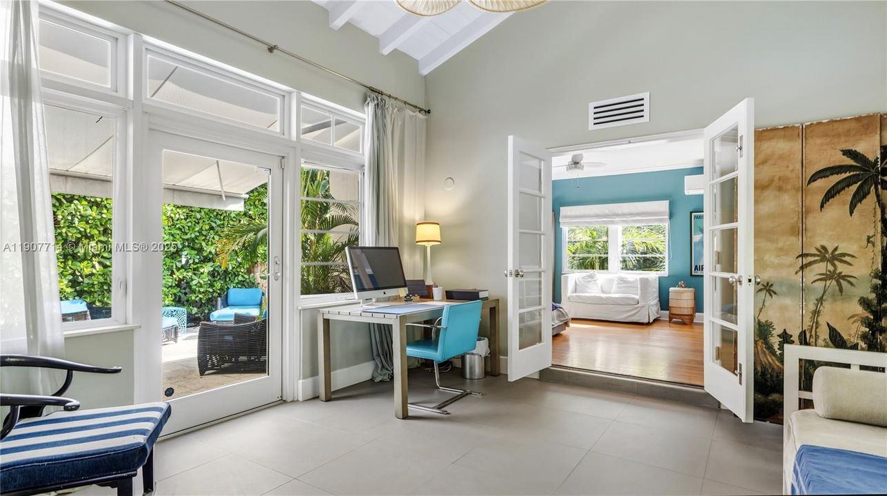 Office/den/Florida room with separate entry