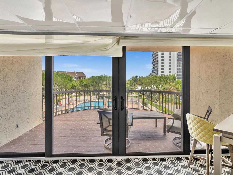 UPSTAIRS DECK OVERLOOKING POOL