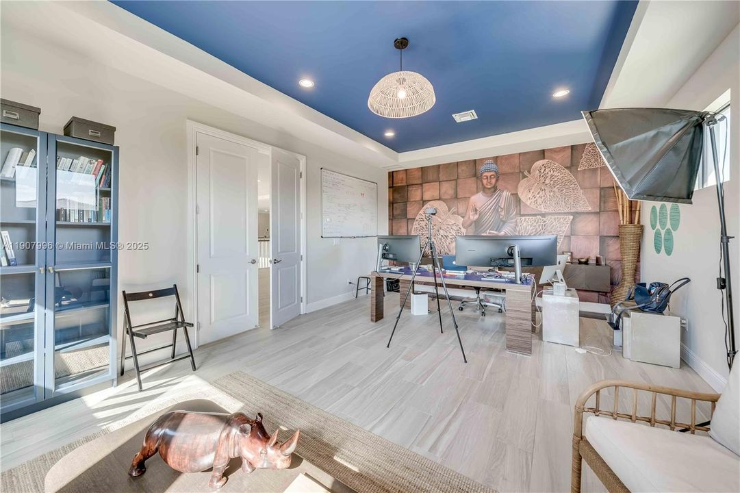 Theater Room Currently utilized as home office