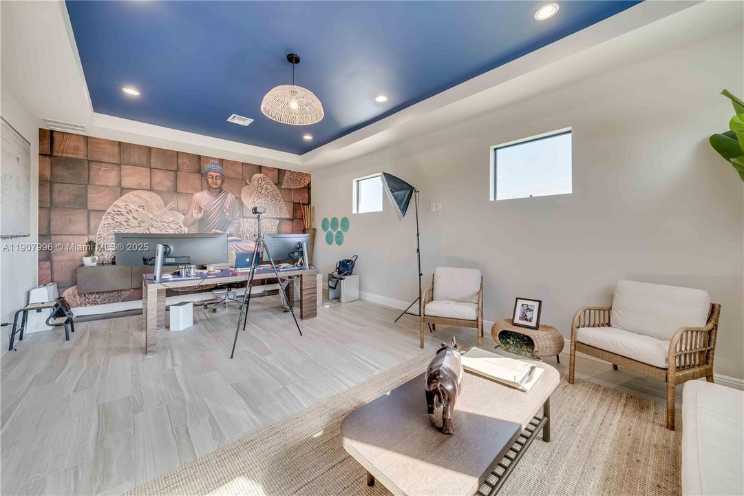 Theater Room Currently utilized as home office