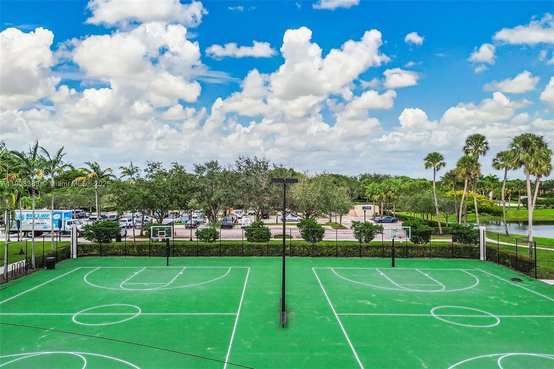 Basketball courts. Enjoy Heron Bay’s resort-style amenities: pools, fitness centers, tennis, pickleball, basketball, activities/events, and clubhouse; all within a secure, gated community with 3 guarded gates, plus top-rated A schools.